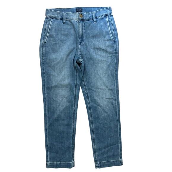 NWT J.Crew Cropped Lightweight Denim Spring Blue Wash Size 26 - Picture 3 of 8
